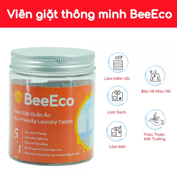BeeEco Dishwasher Tablets Clean and shiny for dishwashers Box of 36 tablets, without salt, without oil