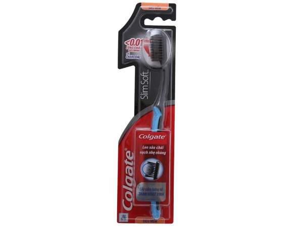Colgate Toothbrush Slim Soft charcoal - 6pc/ tray*12trays/case