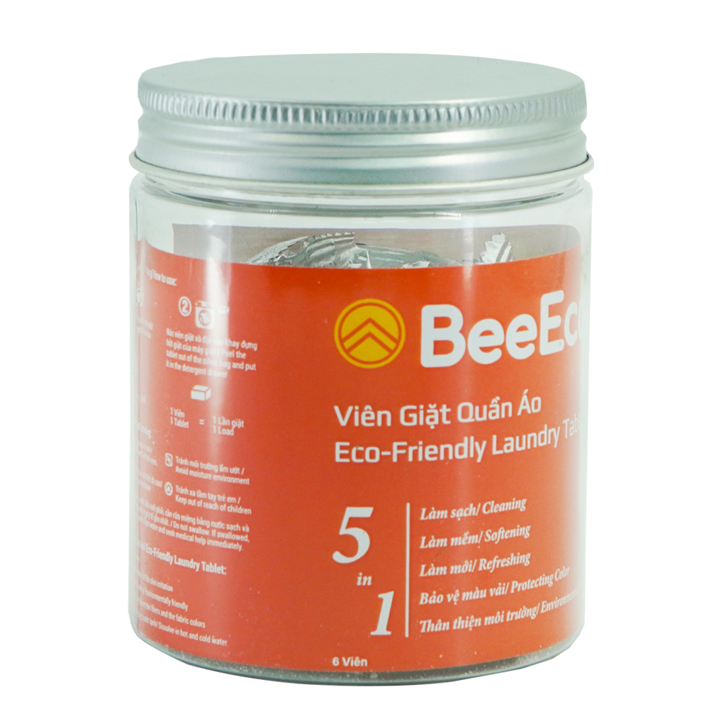 BeeEco Dishwasher Tablets Clean and shiny for dishwashers Box of 36 tablets, without salt, without oil