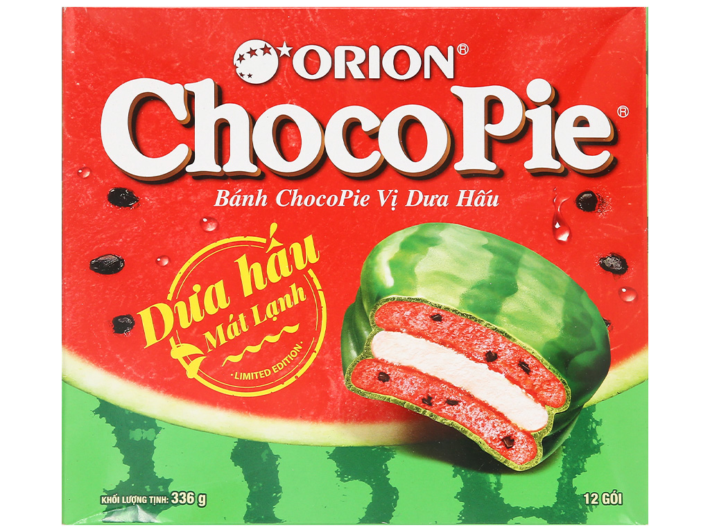 ChocoPie Watermelon Flavor 336g - 12 Pack/Box, 8 Box/Case