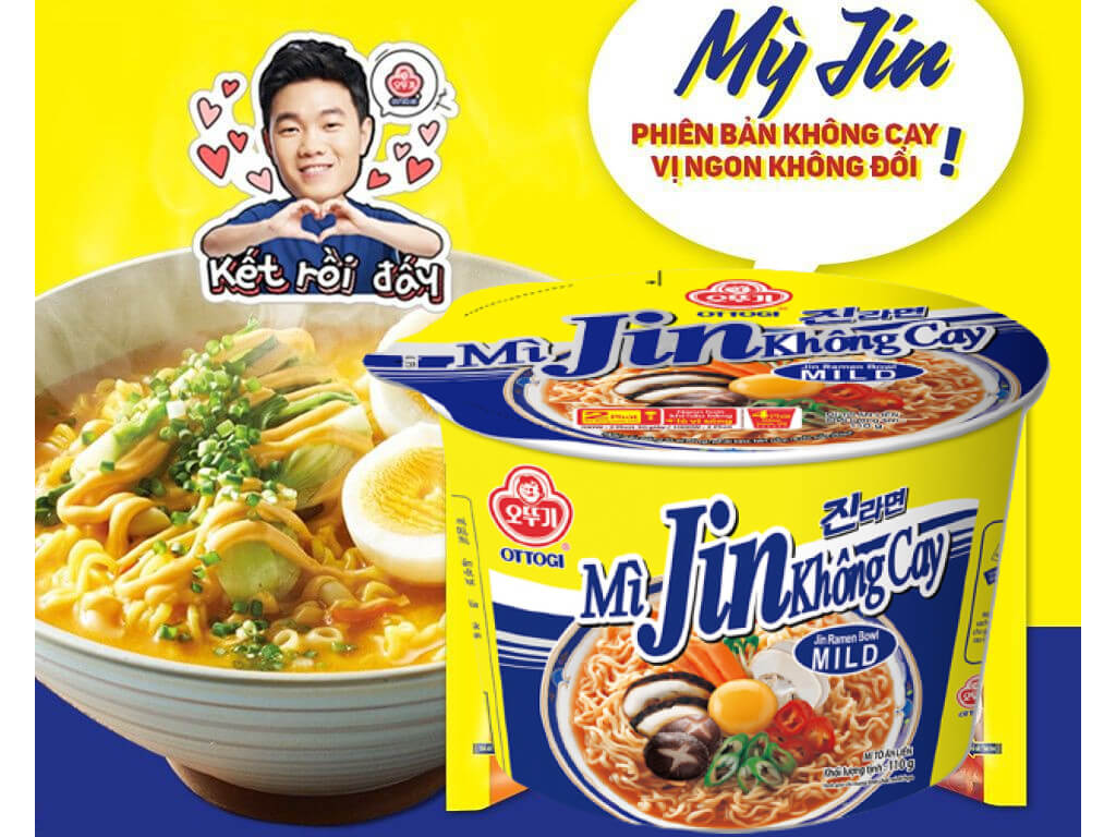 No Spicy Jin Noodle Ottogi Bowl 110g