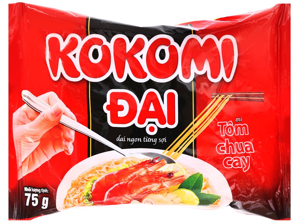 Kokomi Noodle Sour and Spicy Shrimp 30packs/carton
