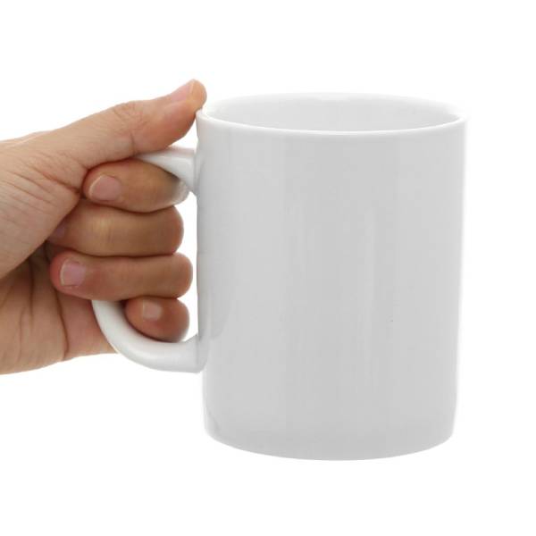 White porcelain mug Coffee mug Simple design coffee mug durable ceramic material
