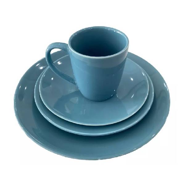 Blue glazed porcelain tableware and durable material cup