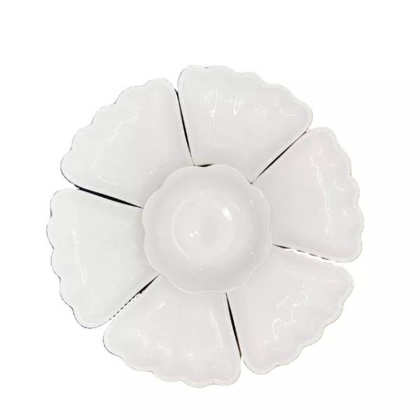 Simple modern design glazed ceramic tableware for seasoning