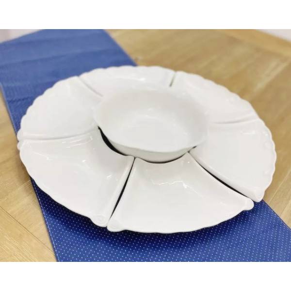 Simple modern design glazed ceramic tableware for seasoning