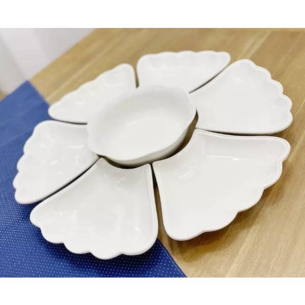 Simple modern design glazed ceramic tableware for seasoning