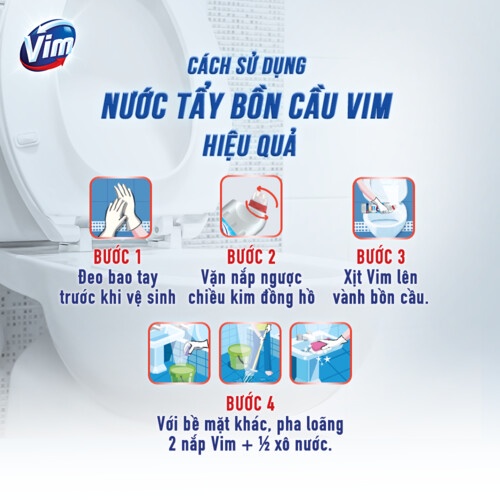 VIM Bright White Cleansing Gel 880ml (Bottle)