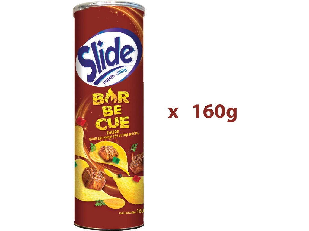 Potato snack with barbecue flavor Slide can 160g